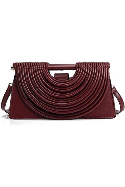 Generic Women's Elegant Vegan Leather Clutch Purse, Small Woven Crossbody Sho...