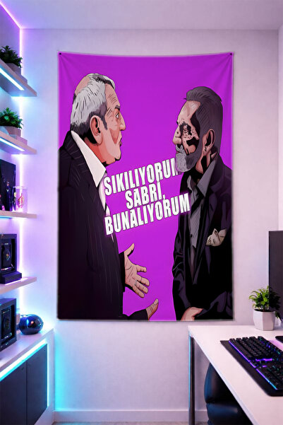 Reyhani Mixed-6 Tapiserie de perete din țesătură de calitate strălucitoare De...