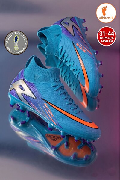 AlbiShoes Ghete de fotbal pentru bărbați, de calitate, importate, cu talpă pe...