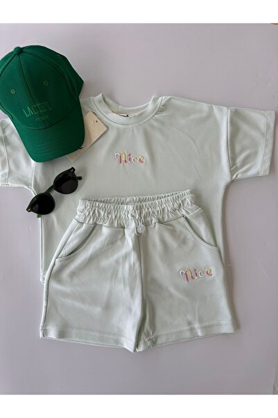 WOWMOMKIDS Girl's Oysho Fabric Summer 2-Piece Top and Shorts Set
