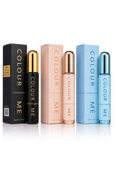Milton Lloyd Set cadou parfumuri pentru femei COLOUR ME® Gold Femme, Pearl & ...