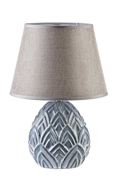 MONDEX Lampă de masă ceramică LETI WOOD 13.5x9x33 cm Albastru 1 buc.