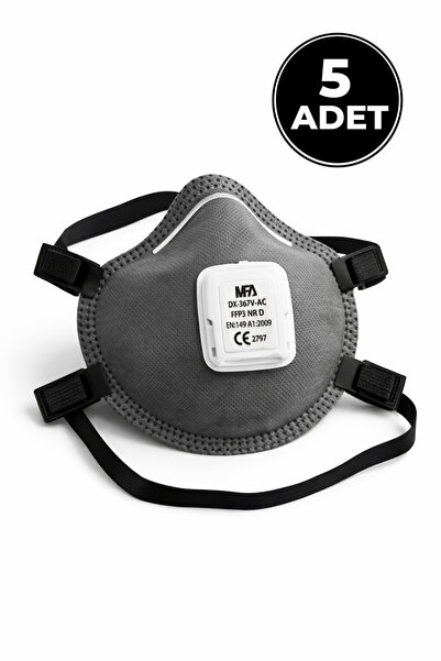MFA 5 ADET FFP3 Ventilli Profesyonel Üst Kalite Aktif Karbonlu Koruyucu Maske