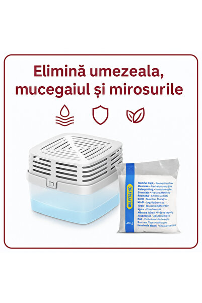 Humydry Dezumidificator Premium 450g cu Pungă Reumplere Inclusă