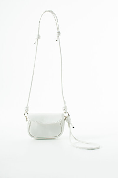 Senna Collection Women's Crossbody Bag with Adjustable Knot Detail Strap White