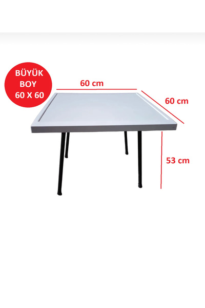 GÖKBAŞLAR 60×60 Cm Beyaz Katlanır Masa – Balkon, Bahçe, Kamp & Piknik Masası ...