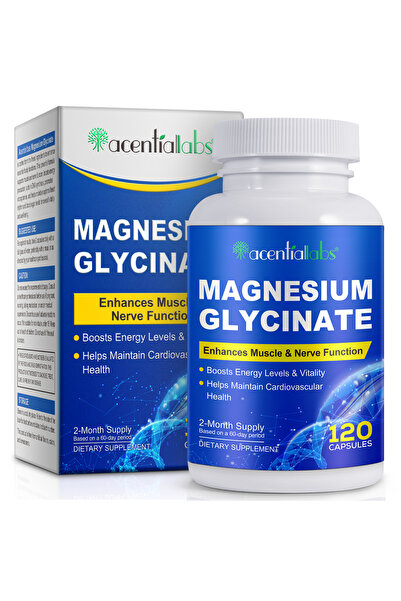 ACENTIALLABS Magneziu Glicinat acentiallabs® – 120 Capsule | 1040mg Magnesium...