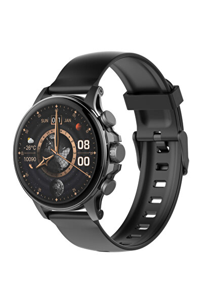 LDNIO smartwatch SW01, heart rate, 1.58" AMOLED, lP68, μαύρο
