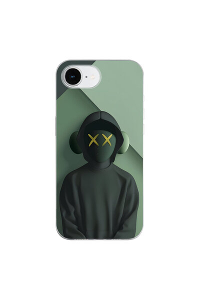 PPKin iPhone 16E Compatible No Face 1 Design Transparent Case