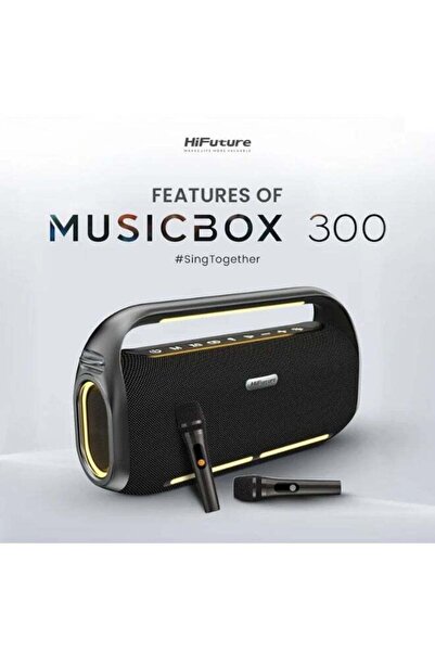 HiFuture MusicBox300 150 W Portable Bluetooth Speaker | Deep Bass | 360° Surr...