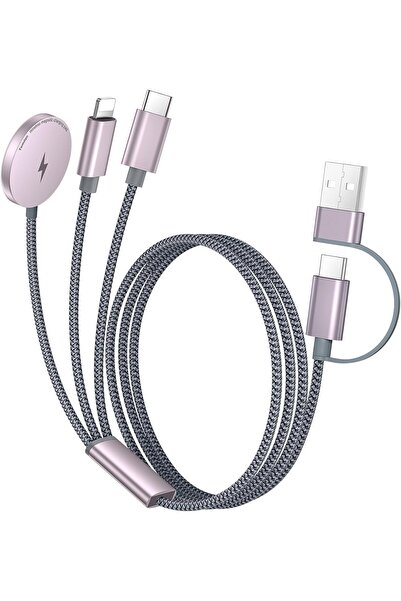 Urban URBANNX 3-in-2 USB C Cable for Apple Watch/iPhone/Lightning, Multi Char...