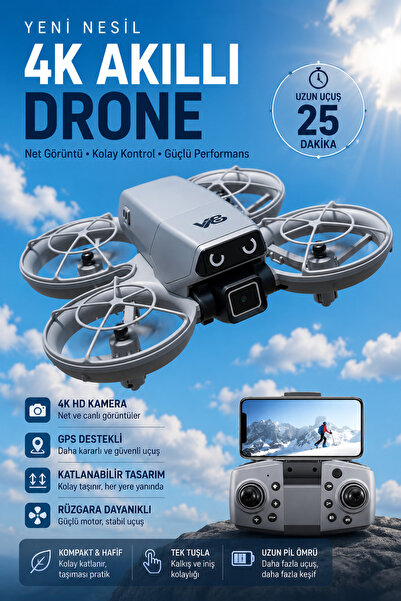 SAYARMARKT Fotoğraf ve Video Çekimli Mini Drone Optical Hover Sistemli