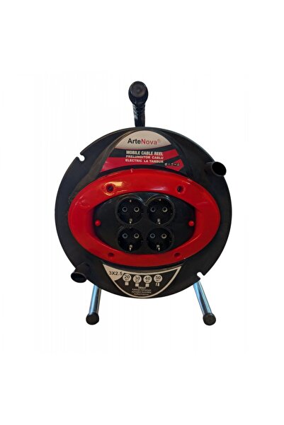 OEM Prelungitor rola cu tambur 50m 3x2.5mm, 4 Prize, maner ergonomic pentru t...