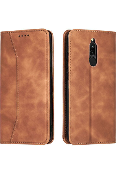 Other Bodycell Πορτοφόλι από συνθετικό δέρμα PU Καφέ (Redmi 8) Κωδικός: 04-00424