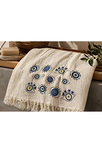 By Polat Home Collection %100 Pamuk Müslin Peştemal - Bej