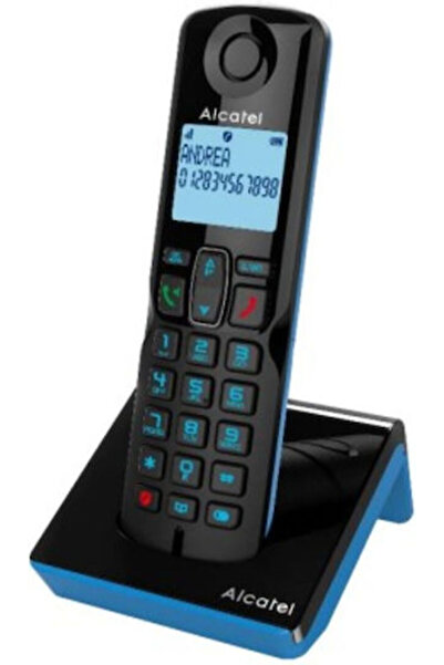 Alcatel S280 Ασύρματο Τηλέφωνο με Ελληνικό Μενού Μαύρο/Μπλε