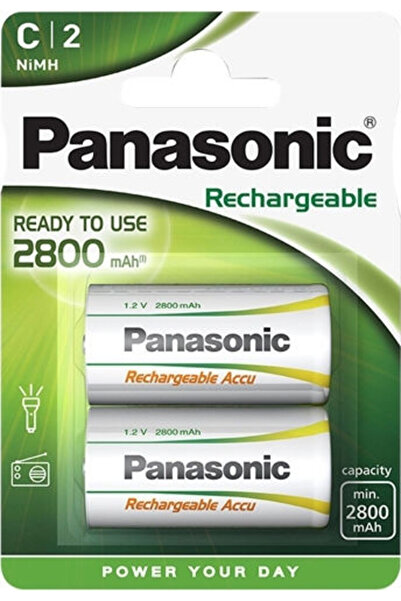 PANASONIC Έτοιμο για χρήση Επαναφορτιζόμενη Μπαταρία C Ni-MH 2800mAh 1.2V 2 τ...