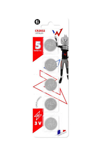 Wonder Μπαταρία ρολογιού λιθίου CR2032 3V 5 τεμάχια