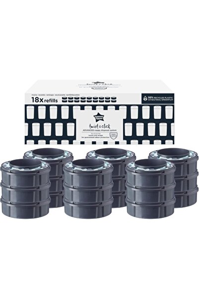 tommee tippee Sangenic Nappy Disposal System Refill Cassettes, Pack of 18