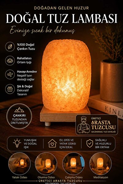 ARASTA TUZCUSU ÇANKIRI ORJİNAL DOĞAL TUZ LAMBASI 1-2 KG