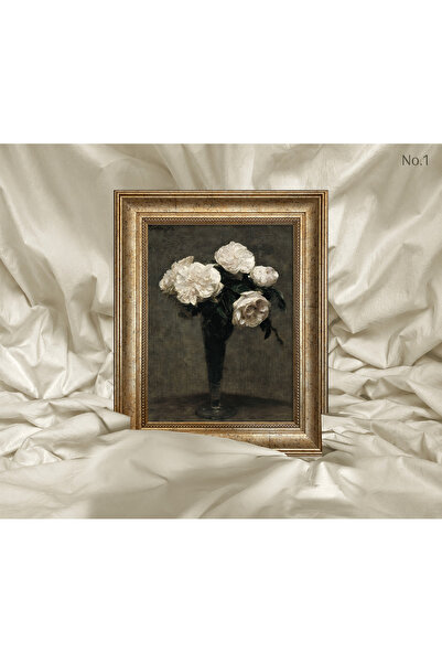 Vetro Design Henri Fantin-Latour - Roses in a Vase Çerçeveli Tablo