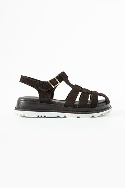 Siena Shoes صندل نسائي من Avenor مصنوع من الجلد الطبيعي مع تفاصيل مشبكية، لون...