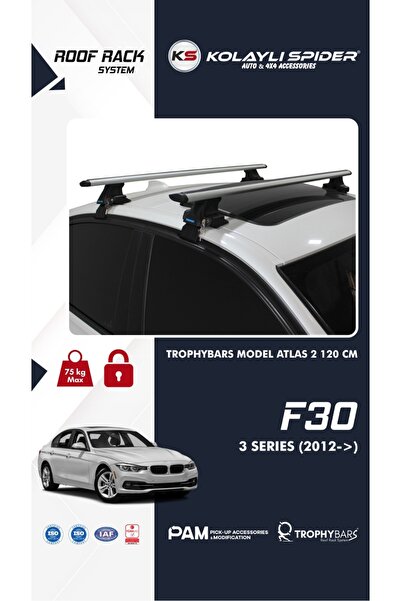 BMW F30 3 Series 2012+ Trophybars Ara Atkı/ Tavan Barı Gri