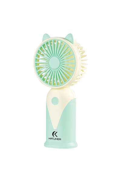 KATJMER KTFN-19 Kedi Kulaklı Şarjlı El Fanı Taşınabilir Mini Masaüstü Serinle...