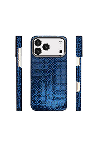 iPhone Uyumlu 17 Pro Max Kılıf M-Safe Şarj Özellikli Zore Paris Vax Sert PC Kapak-Lacivert