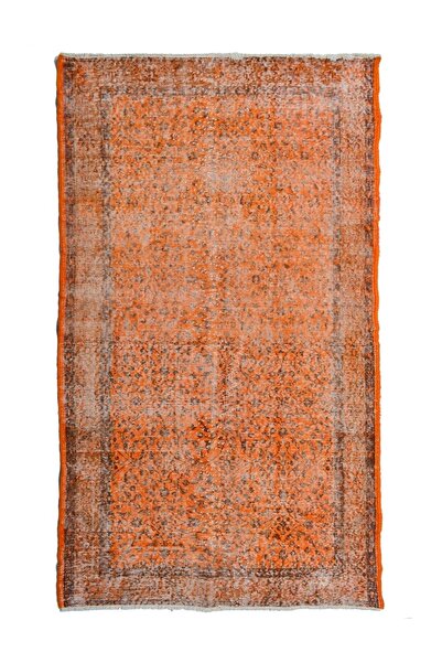 KilimCo. Turuncu Renk Vintage Isparta Halısı 120x215 cm (2.58 m²)