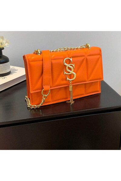 OEM Women's purse, orange, eco- Leather , 22x14cm