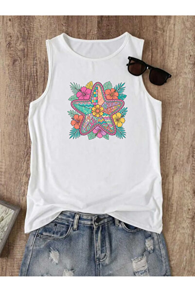 SUNFREE TROPICAL SEA STAR Tricou pentru femei, fără mâneci, cu decolteu rotun...