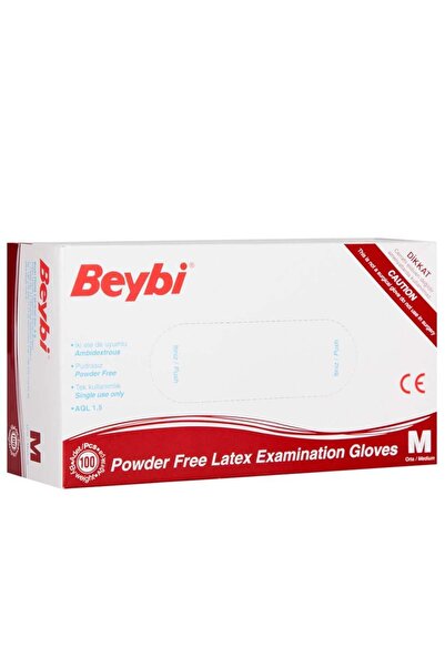 Niceplast Lateks Pudrasız (M) Medium Beden Muayene Eldiven 100lü Paket