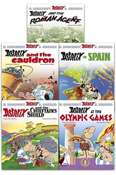 pçs Asterix and the Roman Agent Series 3 Collection 5 Books Set (11-15), René...