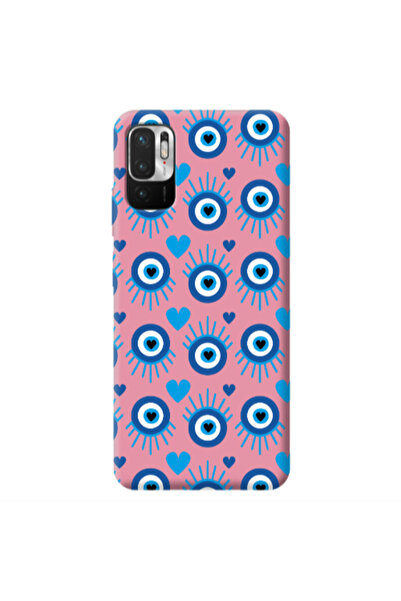 Other Xiaomi Redmi Note 10 Pro 5G Heart Eye Pink Colored Silicone TPU Θήκη