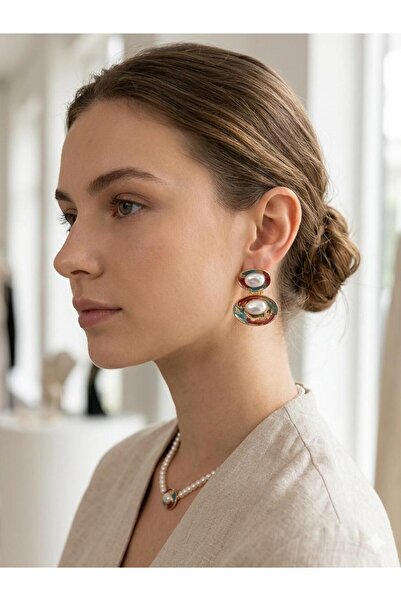 Trinidad Vintage Look Pearl Detailed Special Design Earrings