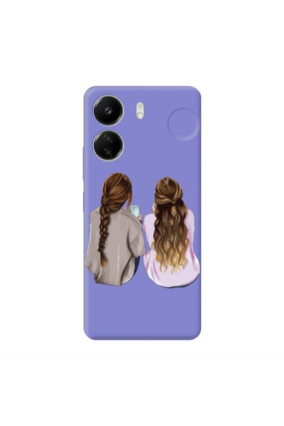 Other Xiaomi Redmi 13C Friends Purple Colored Silicone TPU Θήκη