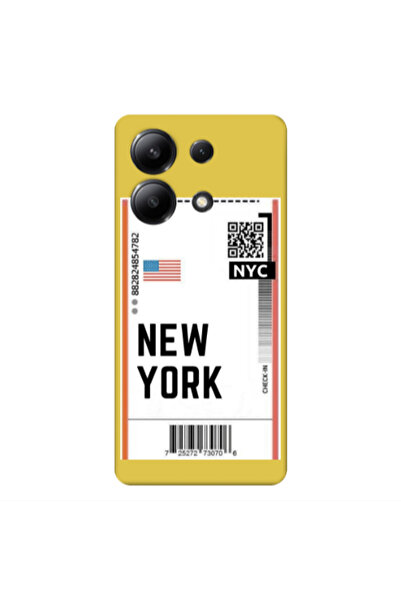 Other Xiaomi Redmi Note 13 4G New York NYC Yellow Colored Silicone TPU Θήκη