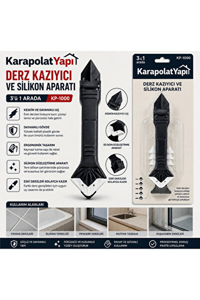 KarapolatYapı Derz Kazıyıcı Ve Silikon Çekme Aparatı