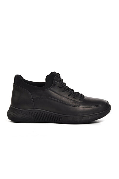 Aspor Black Nubuck Men's Casual Shoes