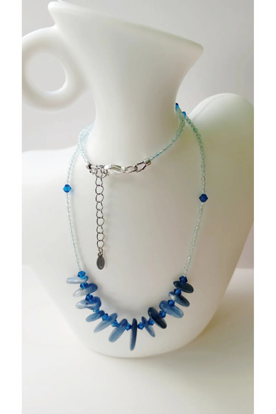 OEM Set de bijuterii albastru energizant cu Cianită, Topaz și Swarovski