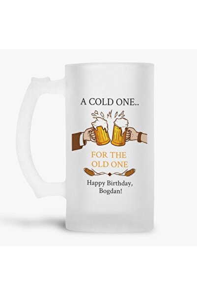 Arka9 Halbă de bere personalizată cu nume - A cold One for the Old One