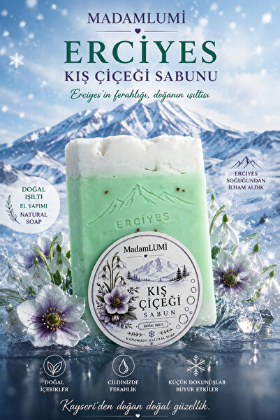 Madamlumi 🌿❄️ ERCİYES ESİNTİSİ MENTOLLÜ SABUN ❄️🌿