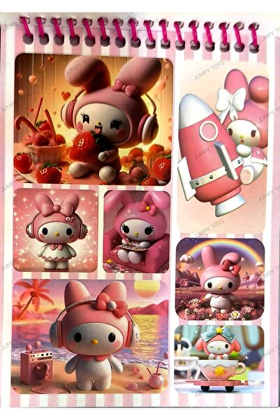 jumpytoys Kuromi Karakter Sticker Defter Seti 1 Adet