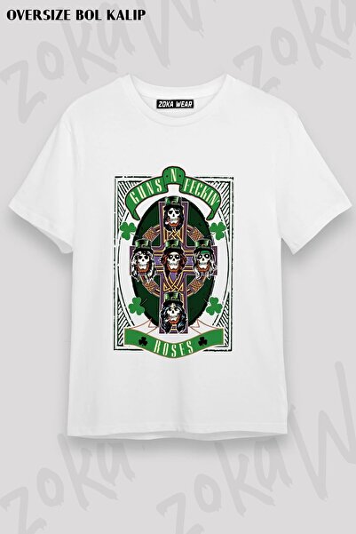 ZOKAWEAR تي شيرت مطبوع للجنسين من نوع Guns N Roses v47