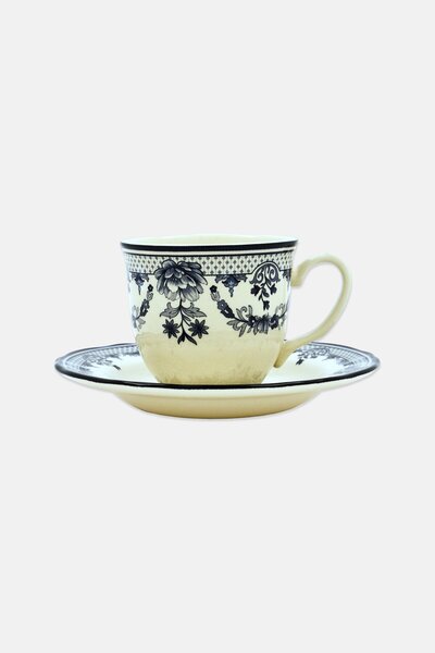 Legend Porcelain 2 Pieces Avalora Floral Pattern Tea Cup With Saucer Set 200 ...