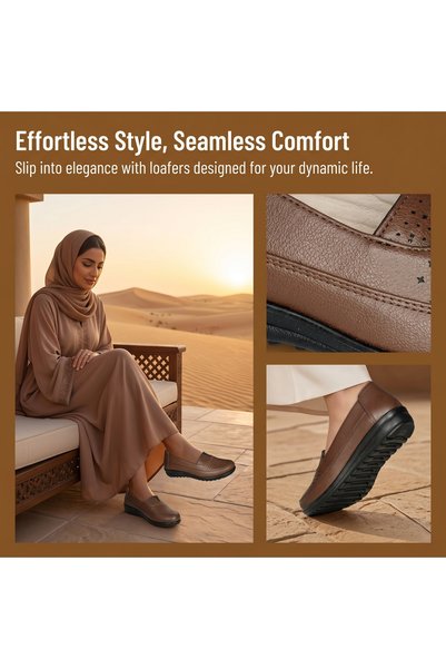 Dhiaa Walk Chic Ladies Office Flats with Ergonomic Design - Unique Italian Designer Concept