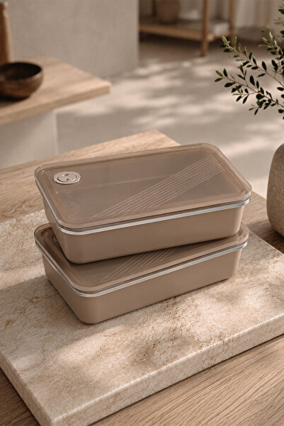 Kitchen Life Σετ 2 δοχείων αποθήκευσης από ανοξείδωτο ατσάλι, δοχείο φούρνου ...
