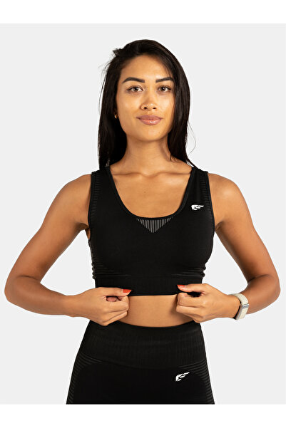 PALMFIT حمالة صدر رياضية بدون خياطة - أسود