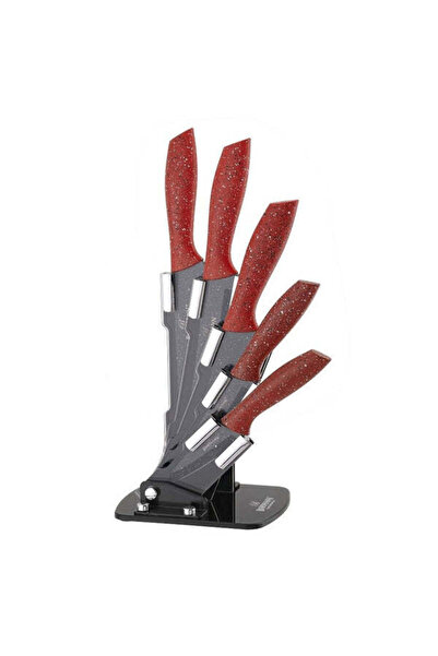 Bohmann Set de 5 cutite din inox cu suport acrilic si manere soft-touch,